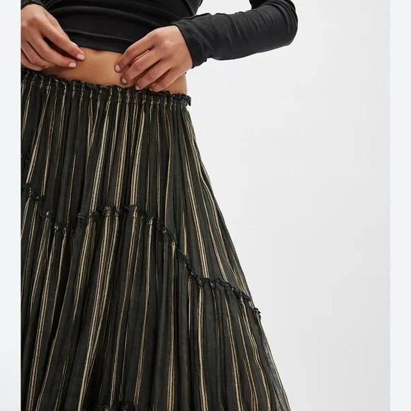 FREE PEOPLE Ember Striped Midi Skirt - Picture 3 of 6